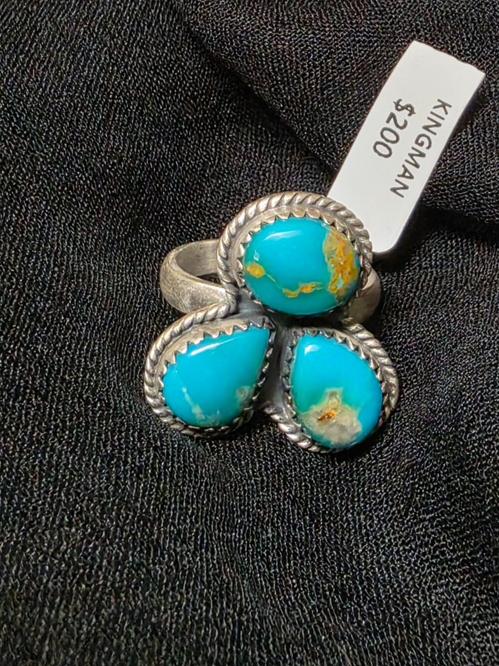 NWT-Kingman natural turquoise ring